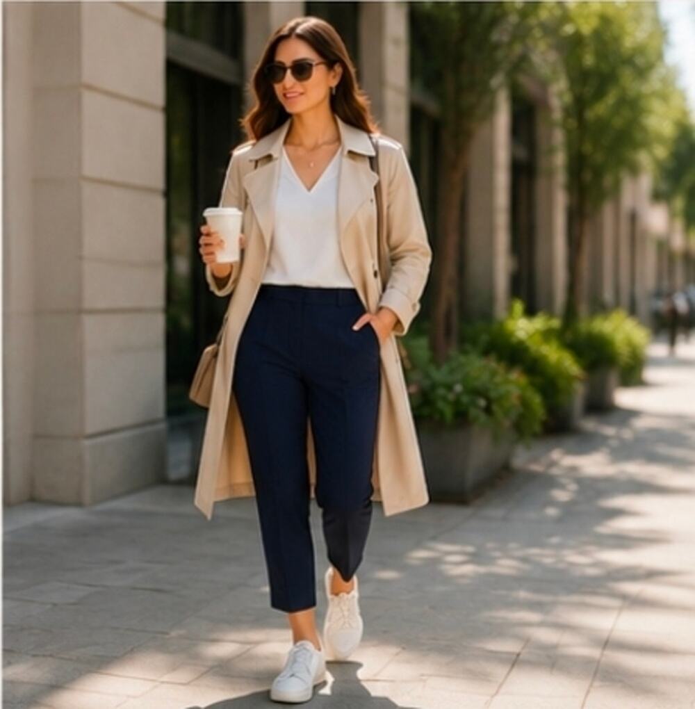 Babaton by Aritzia Navy Cropped Dress Pants Size 4 Career Ankle Pants
